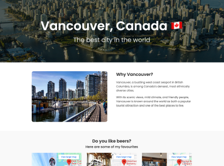 Responsive Travel Webpage